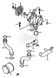 GSX750F (K-T) drawing OIL PUMP