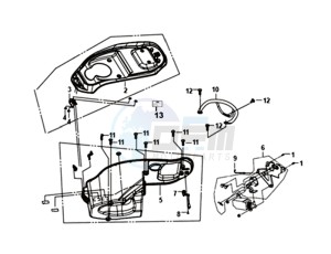 FIDDLE III 50 45KMH (L8) EU EURO4 drawing BUDDTSEAT - HELMET BOX - CARRIER