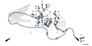 CRF1000DG CRF1000 - Africa Twin - Dual Clutch Europe Direct - (ED) drawing PARKING BRAKE LEVER