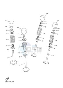 YZ450FX (B912 B913 B914 B914 B915) drawing VALVE