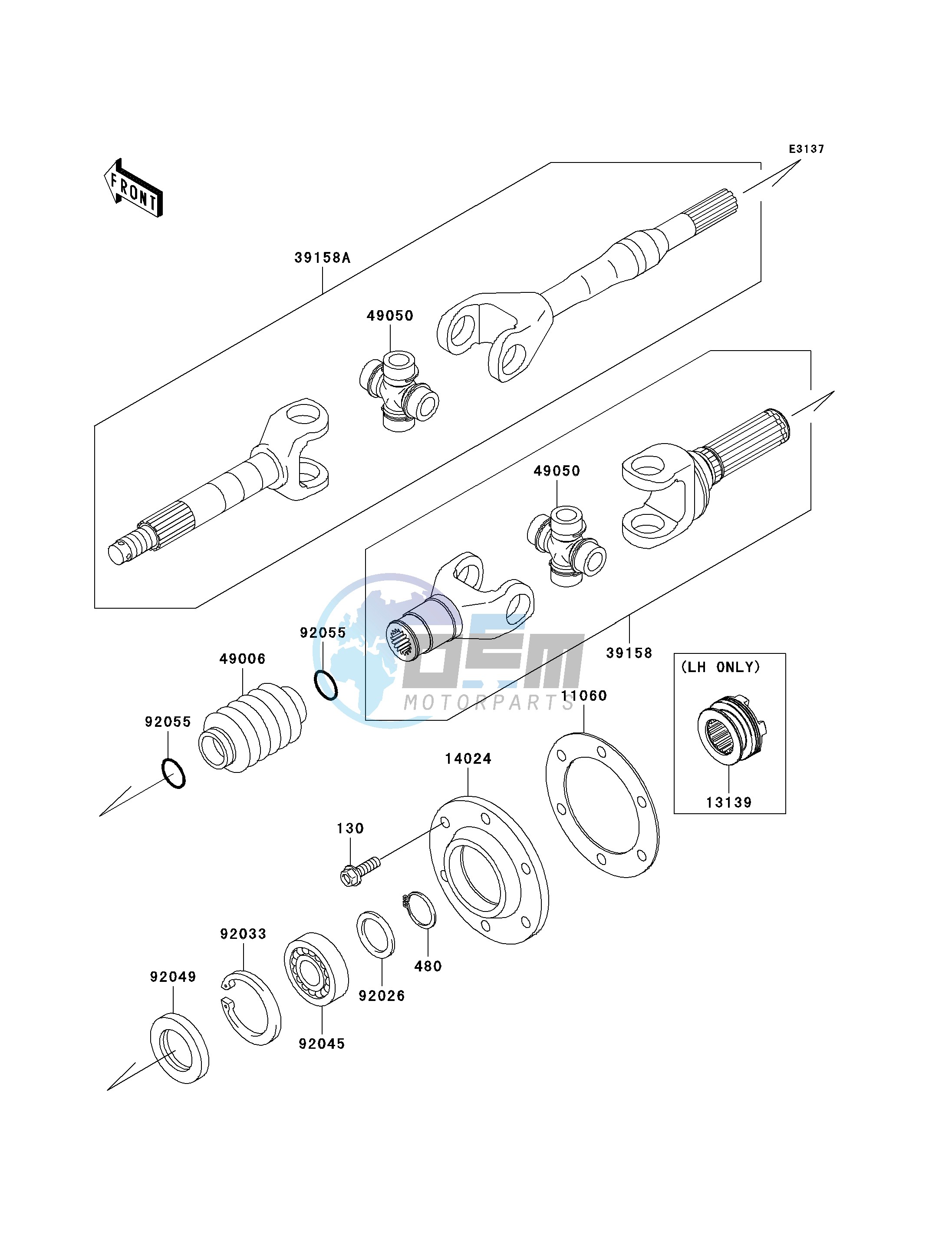 DRIVE SHAFT-REAR