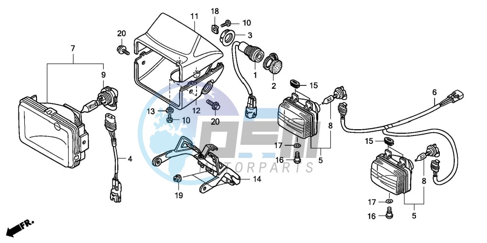 HEADLIGHT (TRX500FA1/2/3/4)