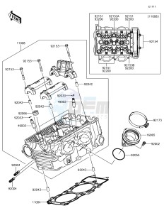 VERSYS 650 ABS KLE650FHFA XX (EU ME A(FRICA) drawing Cylinder Head