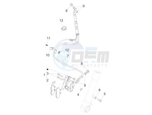 FLY 150 (APAC) drawing Brakes pipes - Calipers