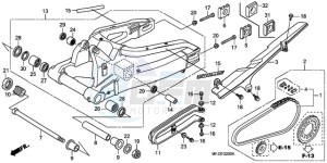 CBR600RR9 Europe Direct - (ED / MME) drawing SWINGARM