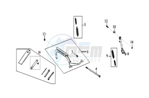 EURO MX 125 DUAL DISK 50 drawing CENTRAL STAND / SIDE STAND