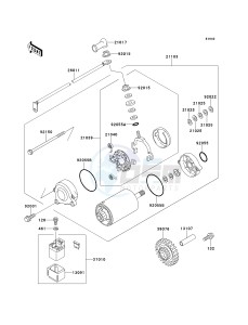 ZX 1100 E [GPZ 1100] (E1-E3) [GPZ 1100] drawing STARTER MOTOR