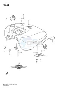 VLR1800 (E3-E28) drawing FUEL TANK (VLR1800L1 E28)