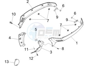 GTS 125 4T E3 UK drawing Side cover - Spoiler