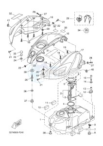 MT125A MT-125 ABS (5D7M) drawing FUEL TANK