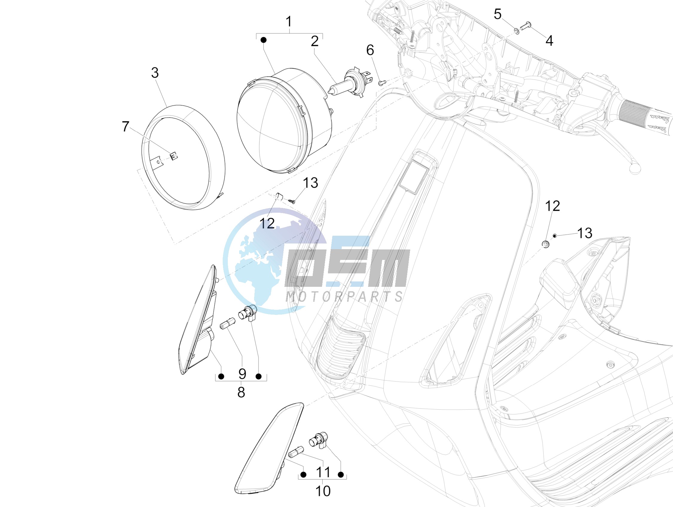 Front headlamps - Turn signal lamps