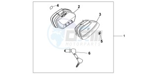 XL1000VA drawing NARROW PANNIER SET