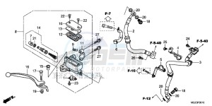 CBR500RAD CBR500R ABS UK - (E) drawing FRONT BRAKE MASTER CYLINDER (ABS)