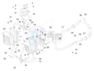 GTS 300 ie Super ABS (USA) (AU, HK) drawing Cooling system