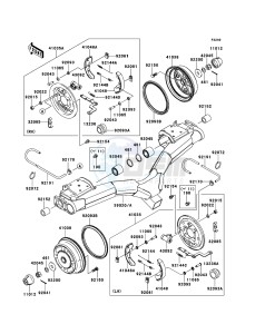 MULE 4010 TRANS 4x4 DIESEL KAF950GCF EU drawing Rear Hub