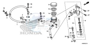 TRX500FA7G TRX500 Europe Direct - (ED) drawing REAR BRAKE MASTER CYLINDER