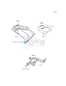 ER-6F EX650EDS XX (EU ME A(FRICA) drawing Decals(White)