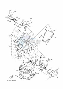 YZF250-A (B1X4) drawing WINDSHIELD