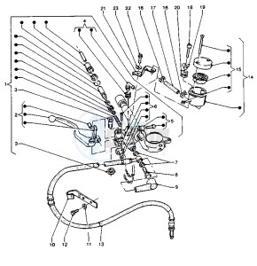 TZR RR 125 drawing FRONT MASTER CYLINDER