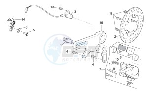 Tuono V4 1100 Factory (USA-CND) USA-CND drawing Rear brake caliper