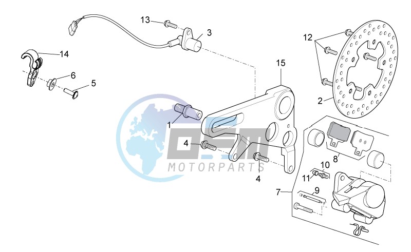 Rear brake caliper