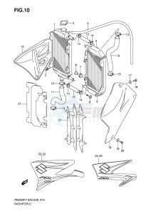 RM250 (E3-E28) drawing RADIATOR