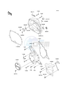 KLX 110 A (KLX110 MONSTER ENERGY) (A6F-A9FA) A8F drawing ENGINE COVER-- S- -