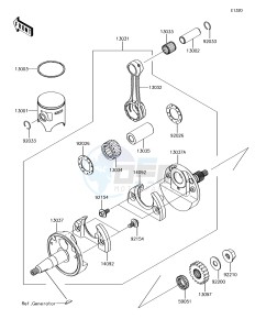 KX85-II KX85DFF EU drawing Crankshaft/Piston(s)