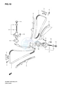 DL650 (E3-E28) V-Strom drawing CAM CHAIN