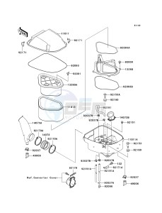 KVF 650 D ([BRUTE FORCE 650 4X4] (D6F-D9F) D8F drawing AIR CLEANER