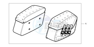 VT1100C3 drawing LEATHER SADDLEBAG