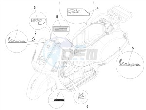 GTS 300 IE ABS E4 (APAC) drawing Plates - Emblems