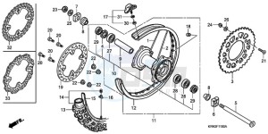 CRF250R9 Australia - (U) drawing REAR WHEEL