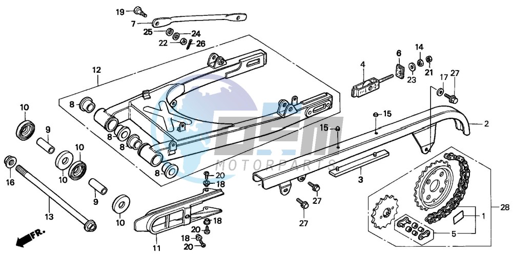 SWING ARM/CHAIN CASE