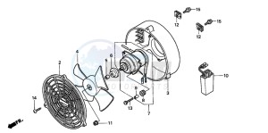 TRX350TM FOURTRAX 350 drawing COOLING FAN KIT