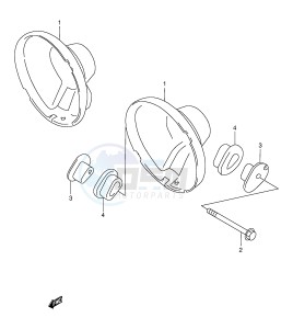 LT-A500F (E24) drawing HEADLAMP HOUSING