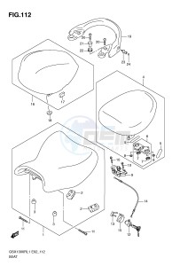 GSX1300R (E2) Hayabusa drawing SEAT