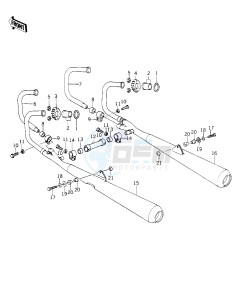 KZ 1000 C [POLICE 1000] (C1-C1A) [POLICE 1000] drawing MUFFLERS -- 78 C1_C1A- -