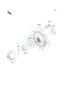 KRF 750 D [TERYX 750 4X4] (D8F) D8F drawing REAR HUBS_BRAKES