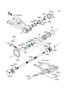 KFX450R KSF450BDF EU drawing Rear Hub