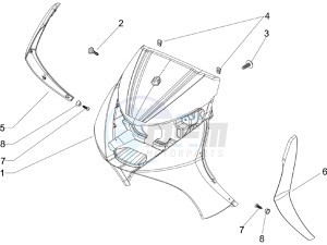 Beverly 250 drawing Front shield