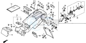 CBR600FR drawing REAR FENDER (1)