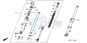 NT700VAA Europe Direct - (ED / ABS) drawing FRONT FORK