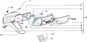 Zip 50 SP drawing Rear tail lamp