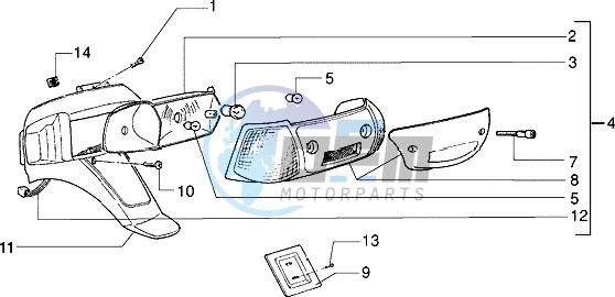 Rear tail lamp