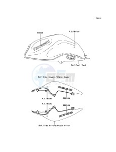 Z750 ZR750LCF UF (UK FA) XX (EU ME A(FRICA) drawing Decals(P.S.White)