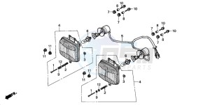 TRX200 FOURTRAX 200 drawing HEADLIGHT