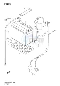 DL650 drawing BATTERY