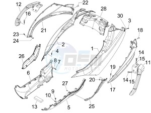 MP3 250 ie mic drawing Side cover - Spoiler