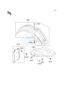 KX85 / KX85 II KX85A7F EU drawing Fenders